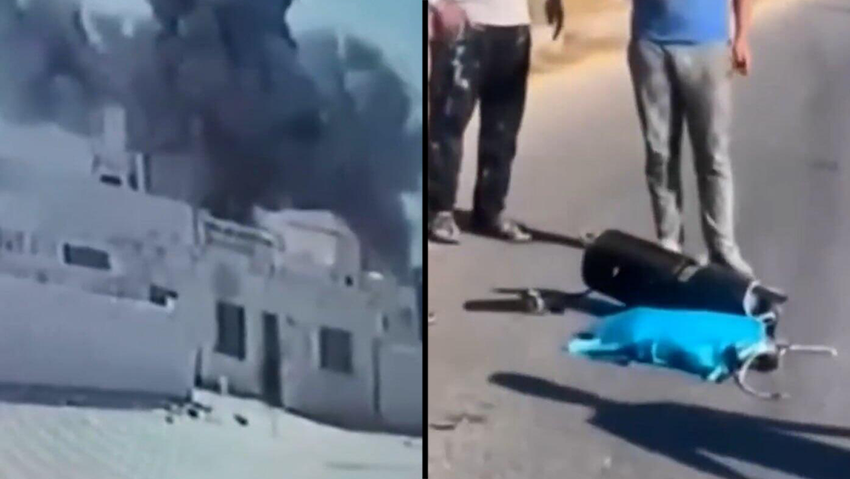 Iranian drones crashed in Jordan נפילת כטב"מים ורסיסים בירדן