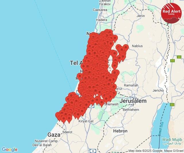 Sirens across central Israel