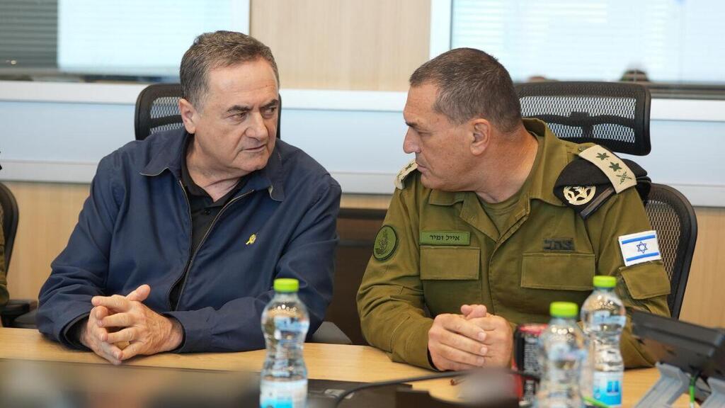 שר הביטחון ישראל כ"ץ והרמטכ"ל אייל זמיר בהערכת מצב