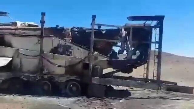 משאיות שיגור שנמצאו נטושות באיראן