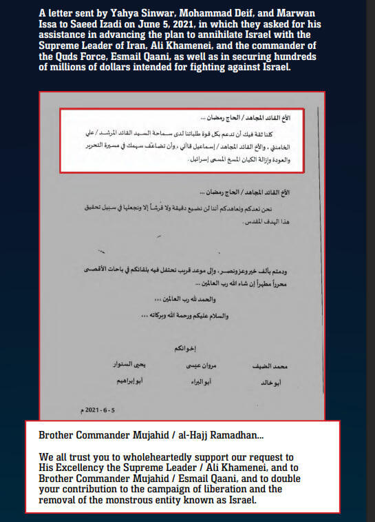  IDF Reveals How Saeed Izadi Armed and Funded Hamas on Behalf of the Iranian Regime