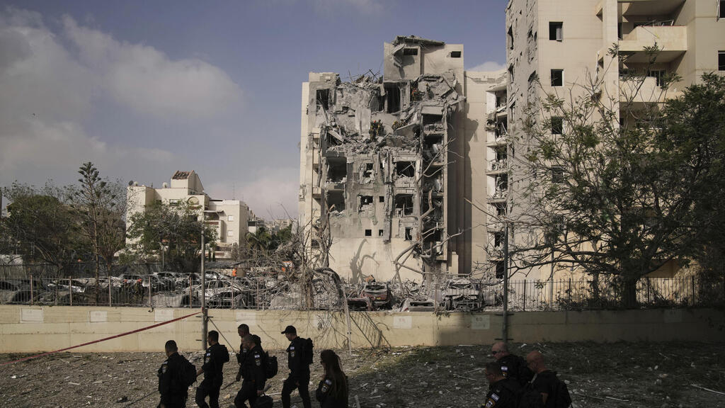 הריסות בזירת הנפילה בבאר שבע