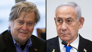 בנימין נתניהו וסטיב באנון