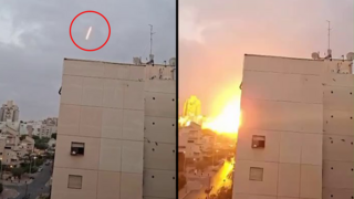 תיעוד מנפילת הטיל בבאר שבע