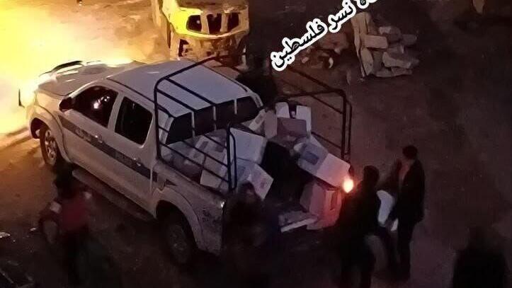 מעצר של משאית סיוע על ידי אנשי חמאס