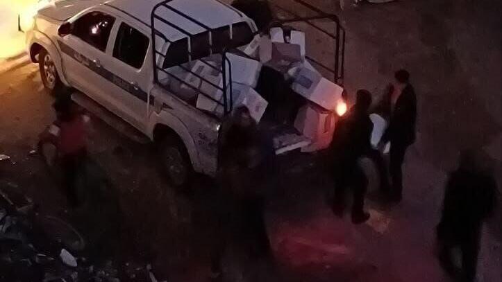 מעצר של משאית סיוע על ידי אנשי חמאס