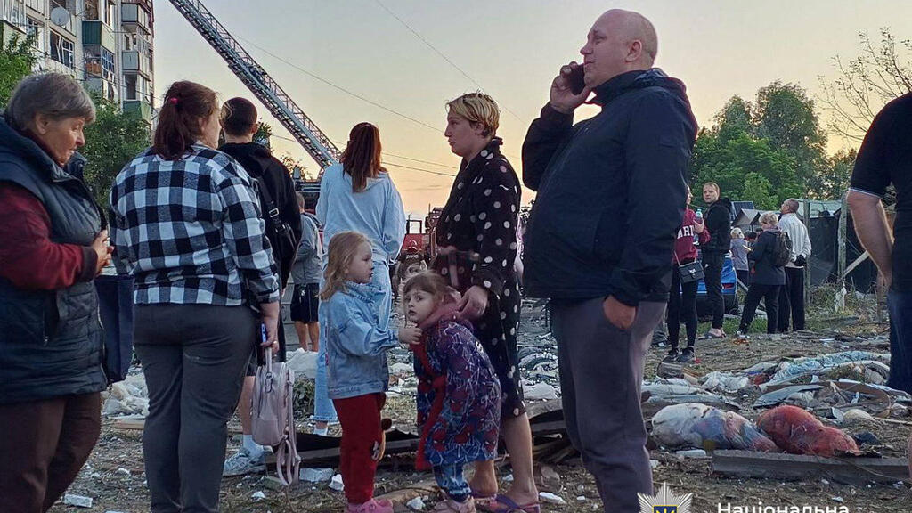 נזק לבניין מגורים מתקפה רוסית מחוז צ'רקאסי אוקראינה