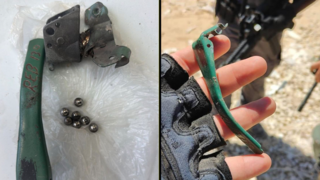 חצאים נצרה של רימון שעזתים זרקו לעבר נציגים אמריקאים