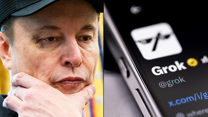 The Grok chatbot developed by Elon Musk’s company xAI was spouting antisemitic rhetoric (Photo: Reuters) האפליקציה של גרוק, אילון מאסק