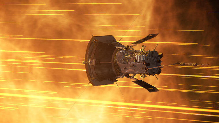 Preparing to enter a cooling phase until next year. An illustration of the spacecraft during its close approach to the Sun (Photo: NASA) Preparing to enter a cooling phase until next year. An illustration of the spacecraft during its close approach to the Sun