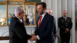 ראש הממשלה בנימין נתניהו בפגישה עם סגן נשיא ארה״ב ג׳יי. די. ואנס בוושינגטון
