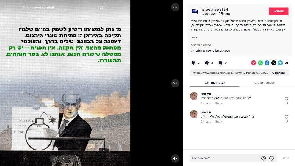 השפעת רשתות זרות ואיראניות 