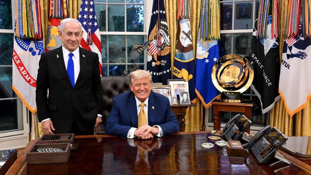Биньямин Нетаниягу, Дональд Трамп (Фото: Ави Ахайон, ЛААМ) הפגישה השנייה בין נתניהו לטראמפ