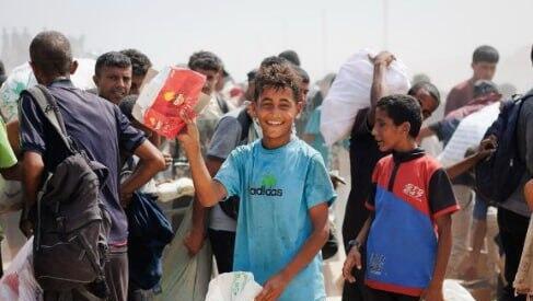 חלוקת סיוע הומניטרי בעזה