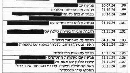 נספח פגישות רה"מ עם משפחות חטופים