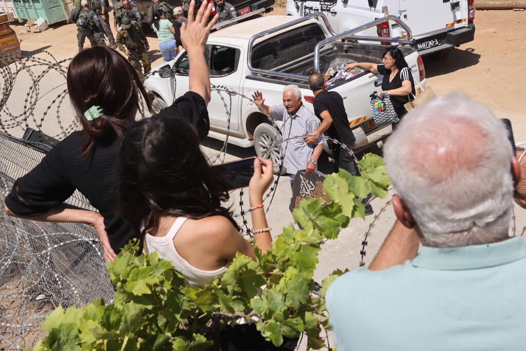 Druze on the border with Syria (Photo: Yariv Katz) מחאות הדרוזים בעקבות הטבח באחיהם בסוריה