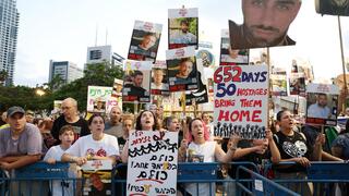 עצרת מחאה בכיכר החטופים