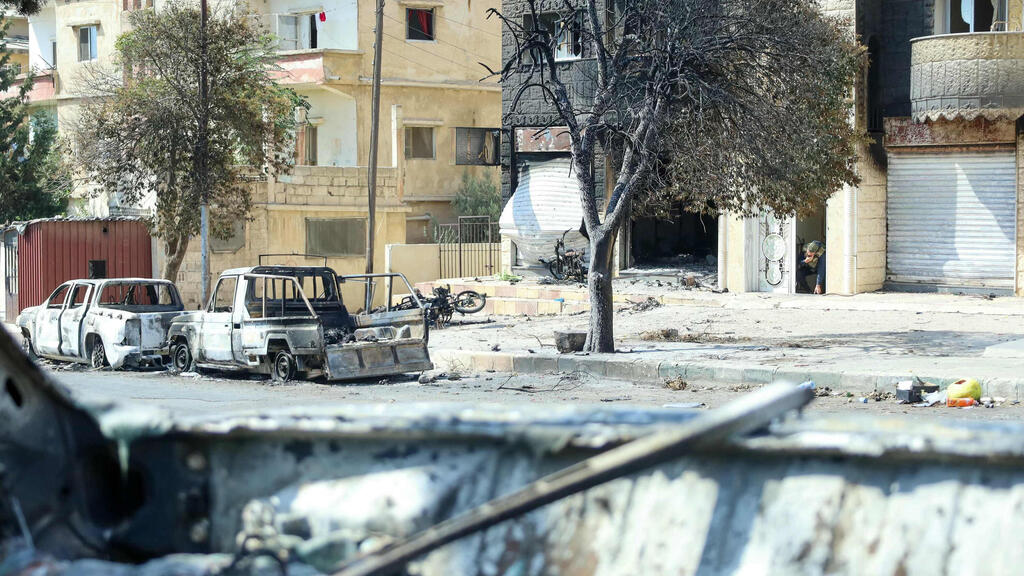 Destruction in Sweida after sectarian violence (Photo: Shadi Al-Dubaisi / AFP) ההרס בא-סווידא