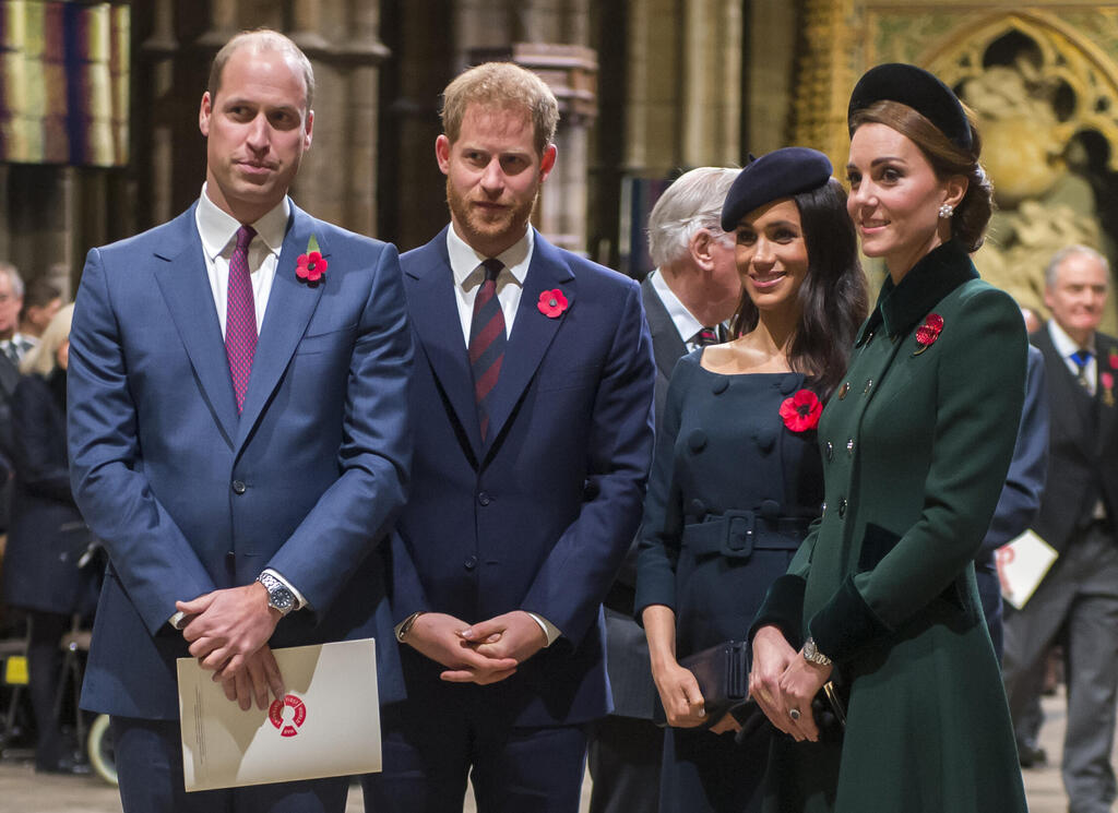 שום סימן לסולחה באופק (צילום: Paul Grover- WPA Pool/Getty Images) הנסיך הארי הנסיך וויליאם קייט מידלטון מייגן מרקל