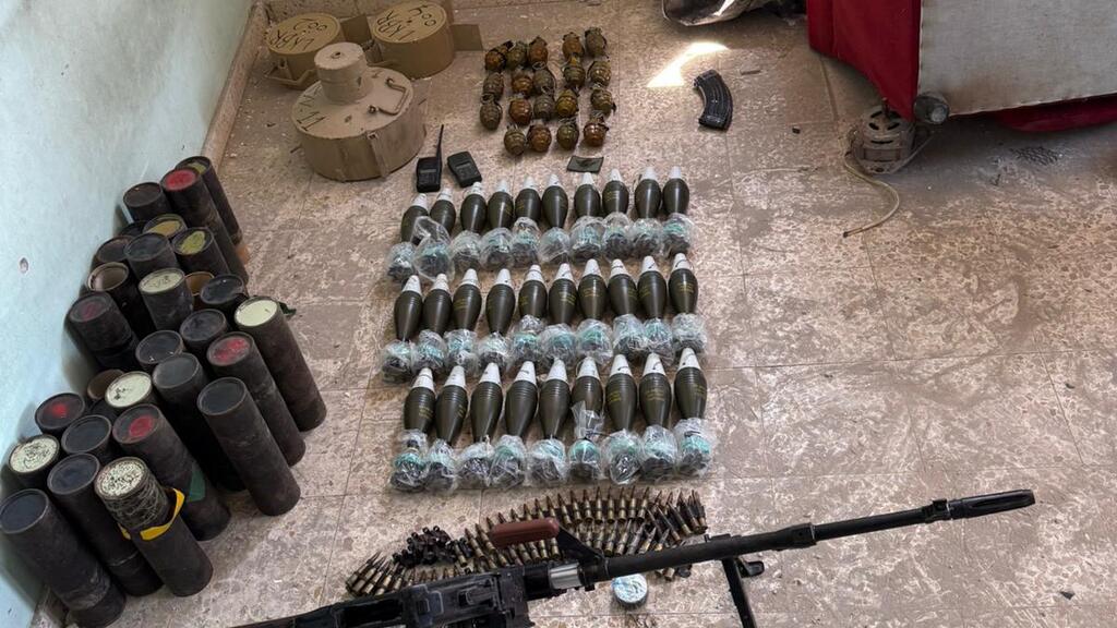  מצבור אמצעי הלחימה שאותר בחאן יונס על ידי צק"ח כפיר