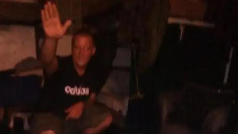 Domagoj Patkovic recorded himself giving a Nazi salute over an unconscious man (Photo: From the indictment) דומאגוי פטקוביץ בהצדעה נאצית