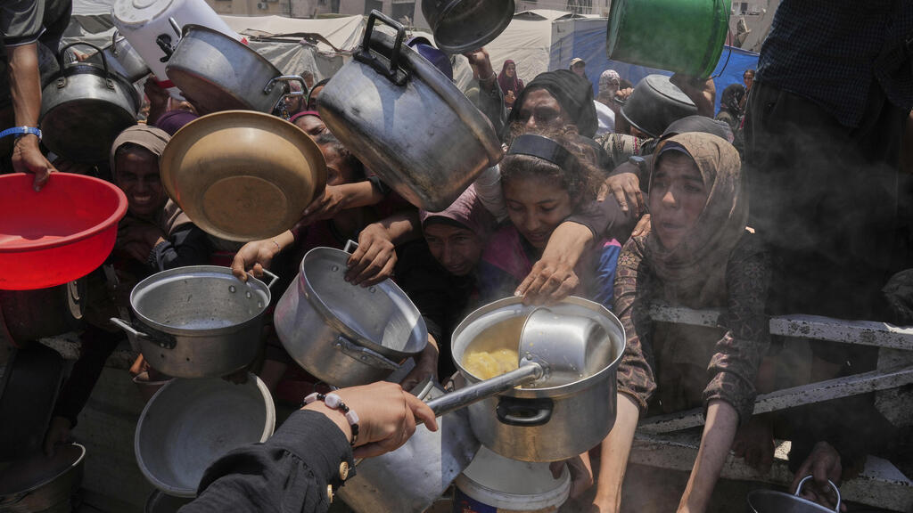 חלוקת מזון בעיר עזה