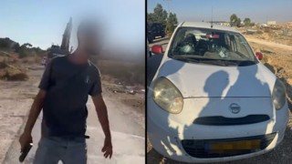 מתנחל יורה ומתעמת עם פלסטינים בהר חברון