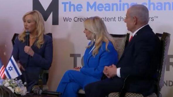 Paula White (left) with the prime minister and his wife