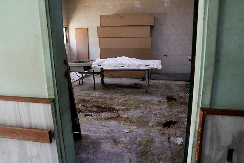 Body bags lie at Sweida National Hospital, following deadly clashes between Druze fighters, Sunni Bedouin tribes and government forces, in Syria's predominantly Druze city of Sweida, Syria July 25, 2025