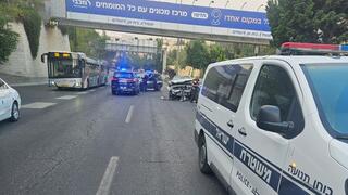 זירת התאונה בירושלים