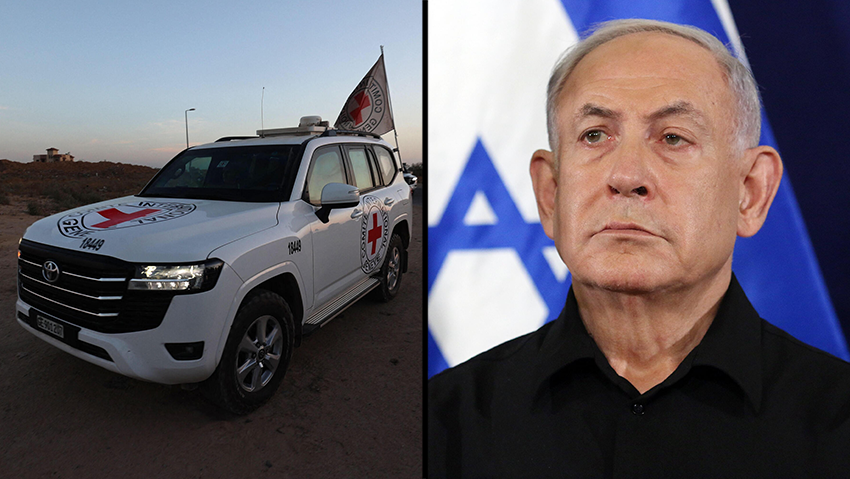 בנימין נתניהו, הצלב האדום