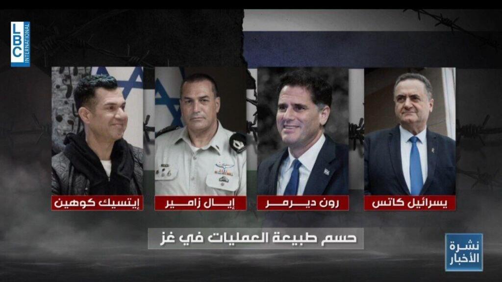 Actor Itzik Cohen was presented as head of IDF Operations, who has the same name in photo on left the IDF (Photo: Screenshot LBCI) מתוך החדשות ב-LBCI
