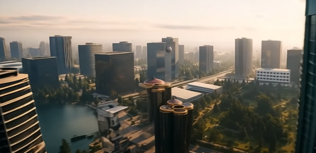 Rendering of planned construction project in Damascus (Video: from promotional video) פרויקט הבנייה בדמשק