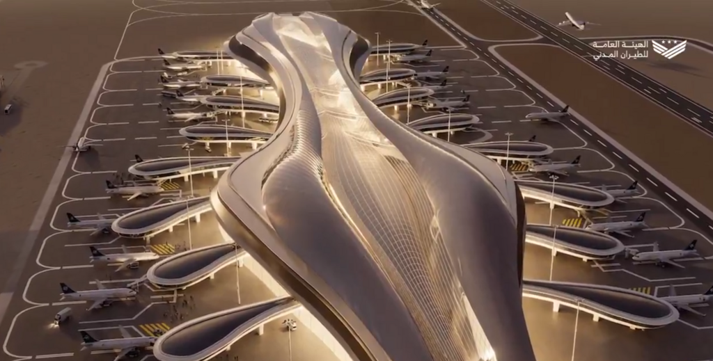 Rendering of the new Damascus airport (Photo: from X) שדה התעופה בדמשק