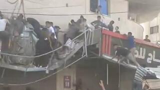 מרפסת קרסה בעקבות הפלת סיוע הומנטירי בעזה