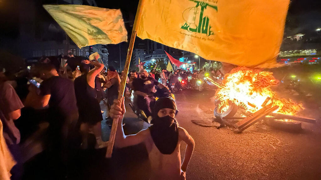 תומכי חיזבאללה מפגינים בביירות, 7.8