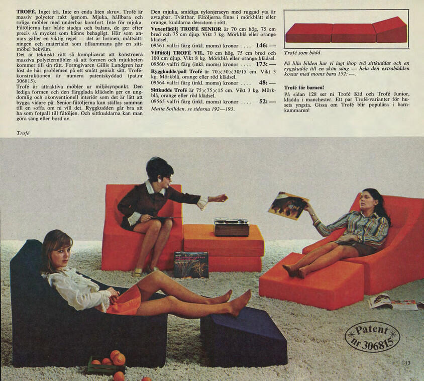 The 1970 catalog features miniskirts (Photo: IKEA) חצאיות קצרות לנשים בקטלוג 1970