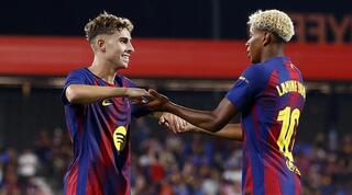 פרמין לופס ולאמין ימאל מאושרים