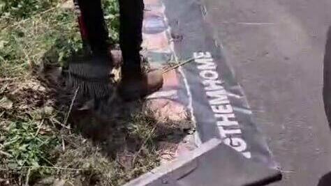 תיעוד מכעיס מחיפה: אספו פסולת על גבי כרזת חטופים