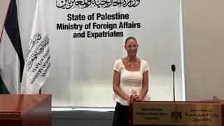 ILTV's Maayan Hoffman in Ramallah