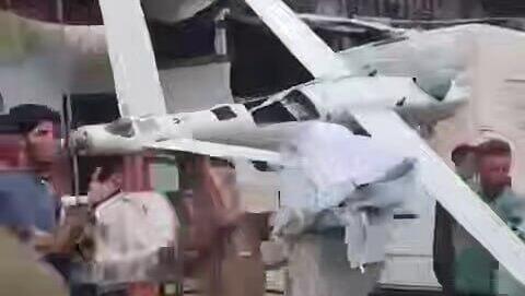 נפילת כלי טיס בלתי מאויש בשכונת רימאל בעיר עזה