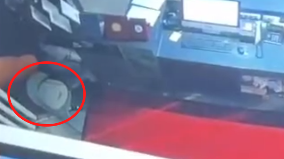 בעיגול אדום: הפח שאליו הושלכו הדרכונים