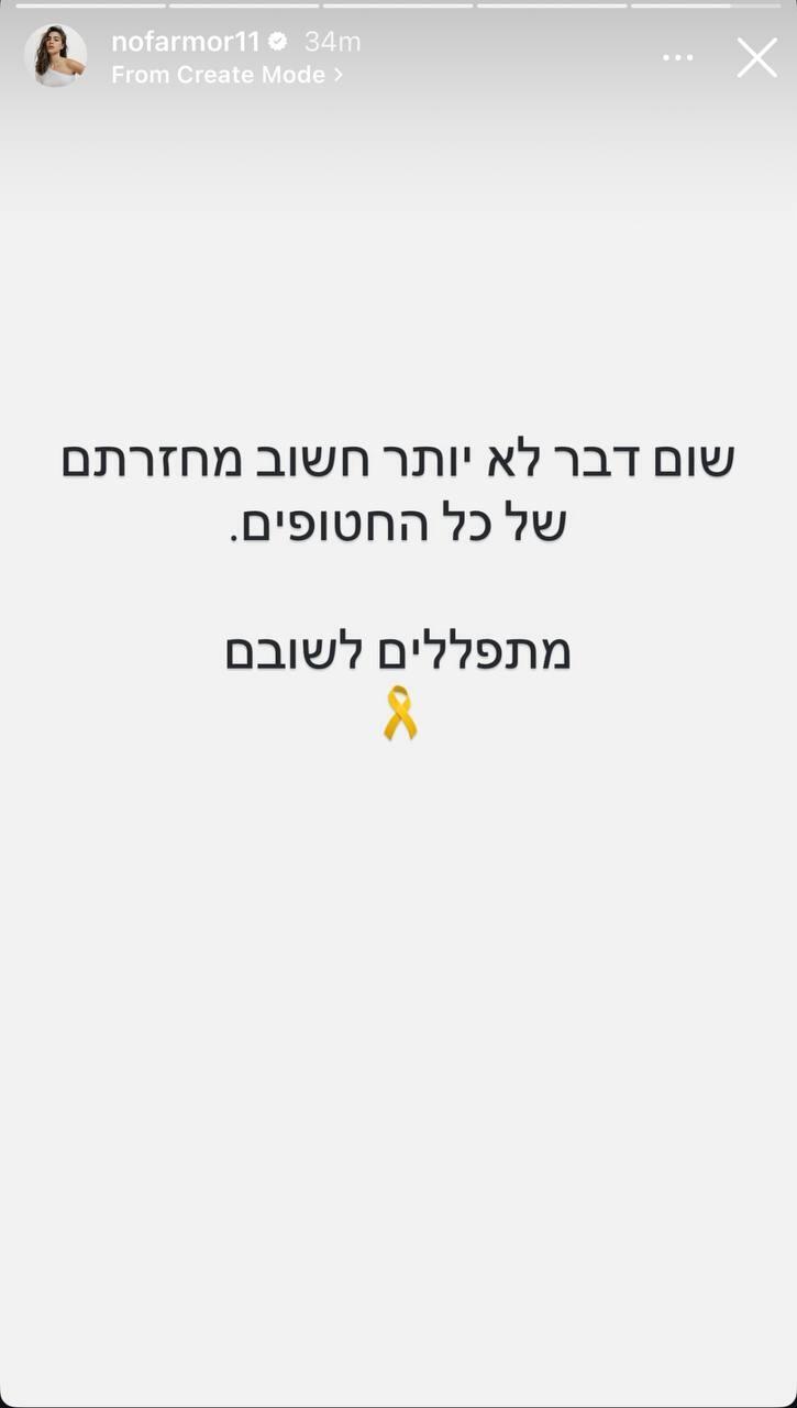 סלבס הזדהות עם השביתה חטופים 