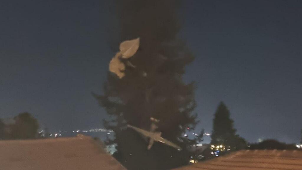 רוכב שמיים נפל על עץ בחצר בית בקריית שמונה