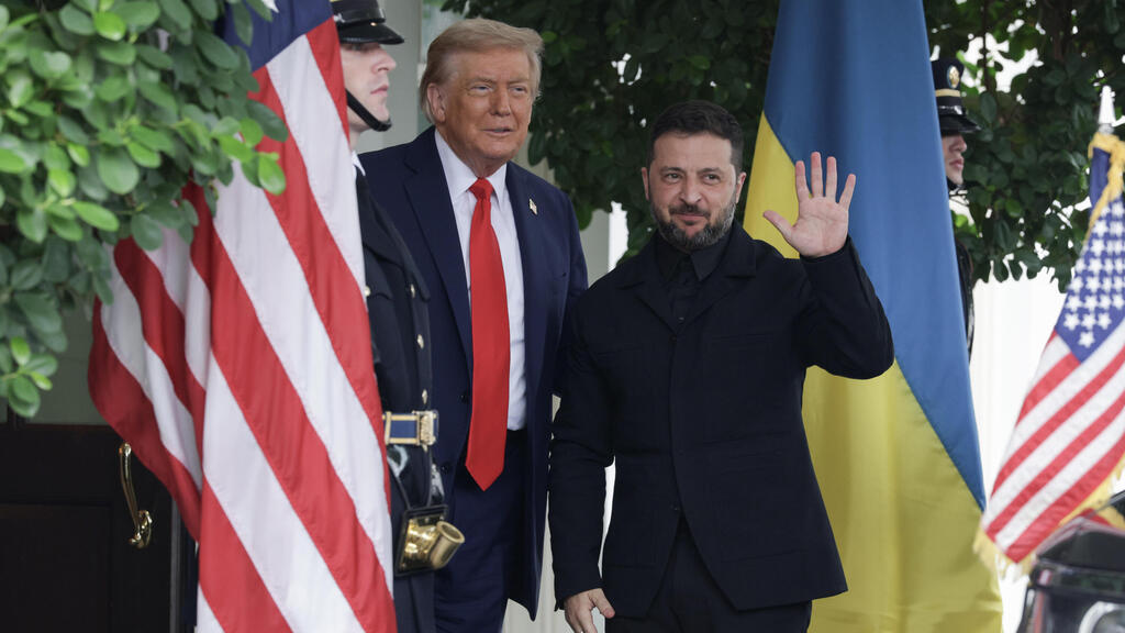 U.S. President Donald Trump and Ukrainian President Volodymyr Zelensky (Photo: Alex Wong/Getty Images) פגישתם של זלנסקי וטראמפ בבית הלבן