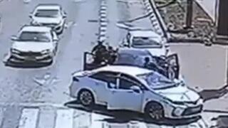 תיעוד ממעצרו של חשוד בסחיטה באיומים בעפולה