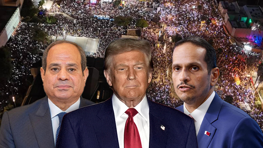 עצרת בכיכר החטופים ביום "ישראל עוצרת"