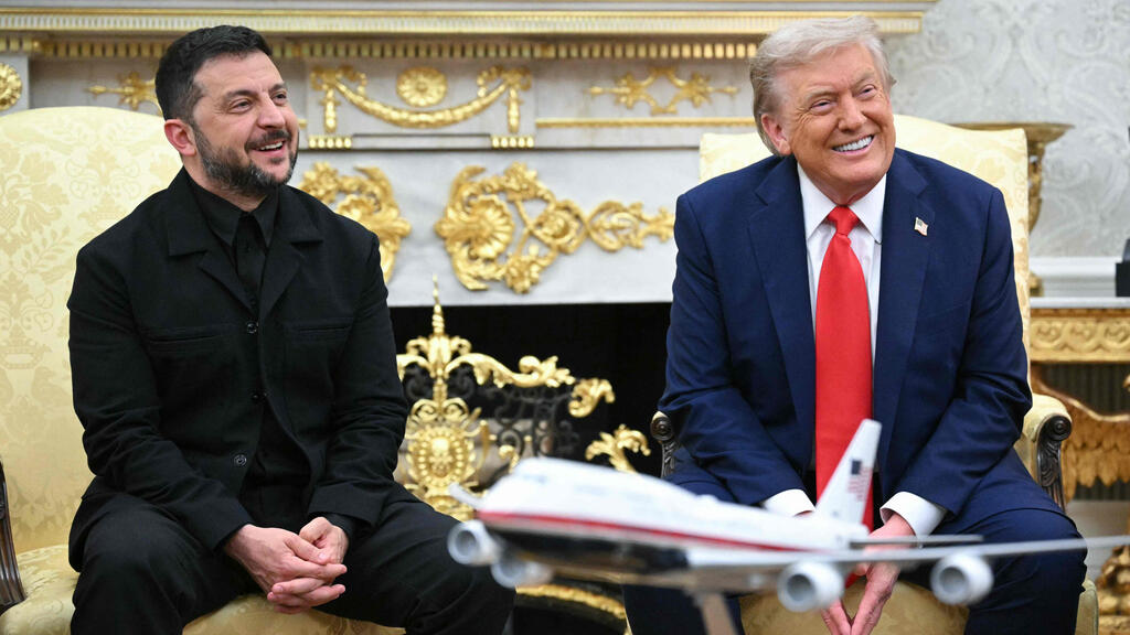 Photo: Mandel NGAN / AFP פגישתם של זלנסקי וטראמפ בבית הלבן