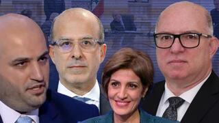 שרים לבנון שיעים פירוק חיזבאללה מימין: מוחמד בהג'ת חידר תמארא א-זין  רכאן פאדי מכי נאסר א-דין 