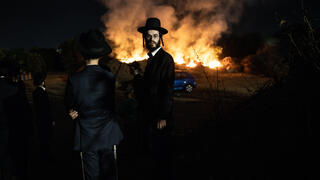 הפגנת חרדים בכפר יונה